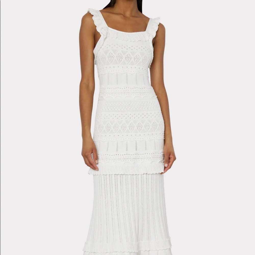 Milly Lightweight Pointelle Midi Dress